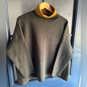 Kerisma Olive and Mustard Turtleneck Sweater